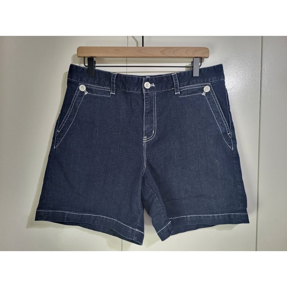 Ralph Lauren Jeans Co Women's SZ 10 Dark Wash Denim Shorts Preppy Classic